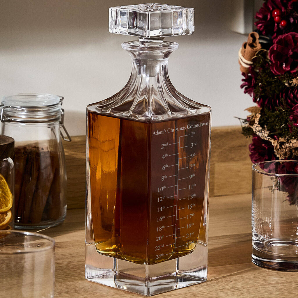 personalised decanter bottle whiskey with advent count down NOTHS