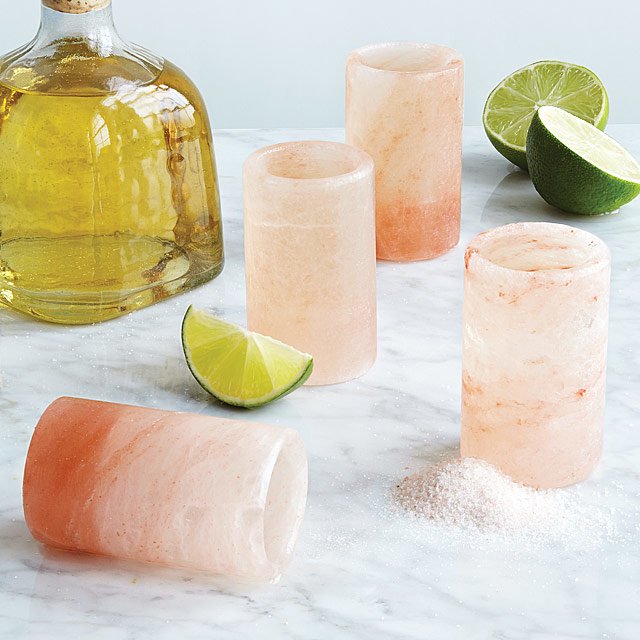 Himalayan Salt Tequila glasses set of 4 found on Uncommon Goods