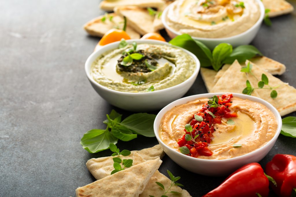 colorful dips