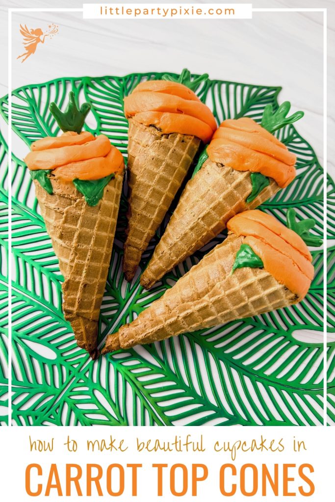 Carrot Top Cone Cupcakes