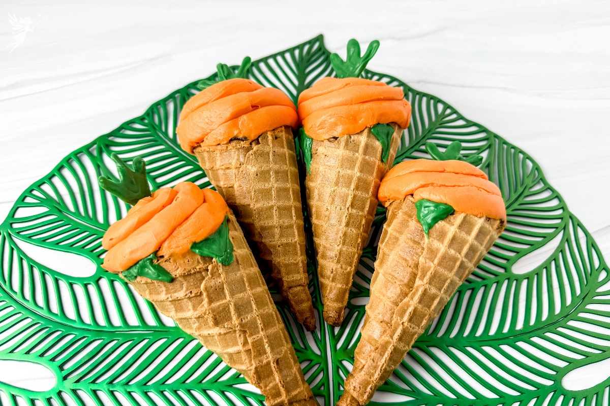 Carrot Top Cone Cupcakes