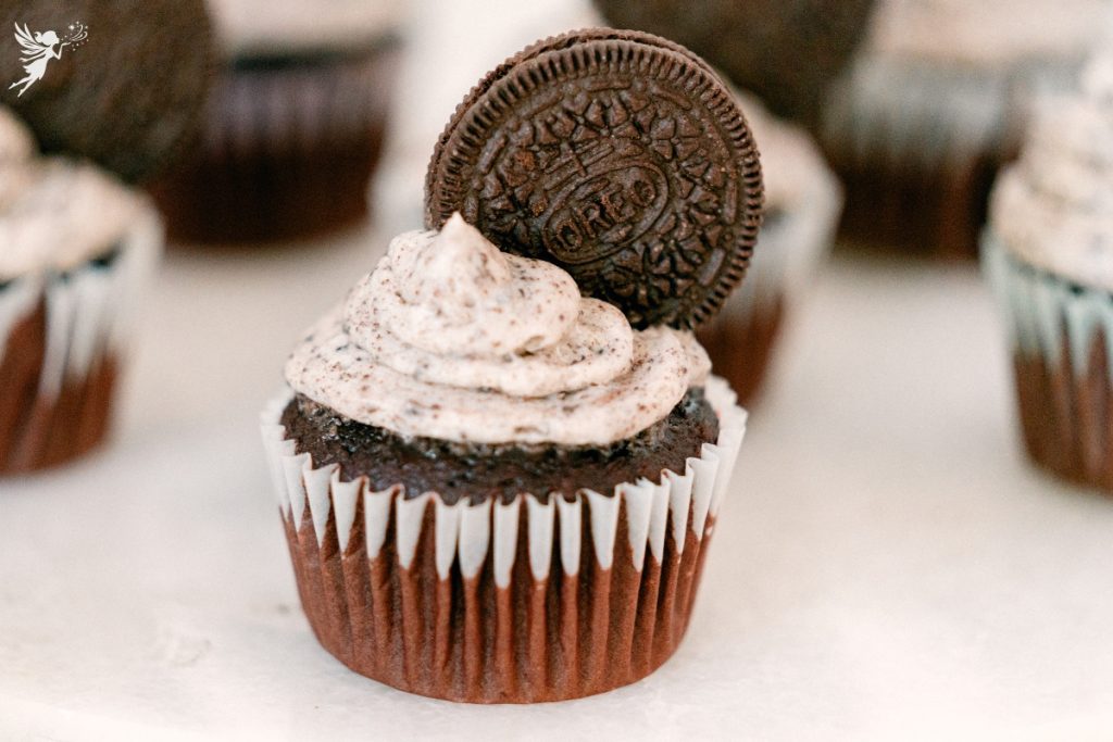 Chocolate cupcake with Oreo Frosting and Oreo cookie