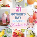 collage of image spring mocktail drinks for mothers day brunch