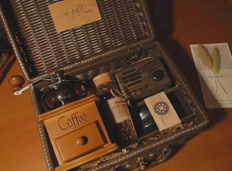 vinage coffee lovers basket etsy