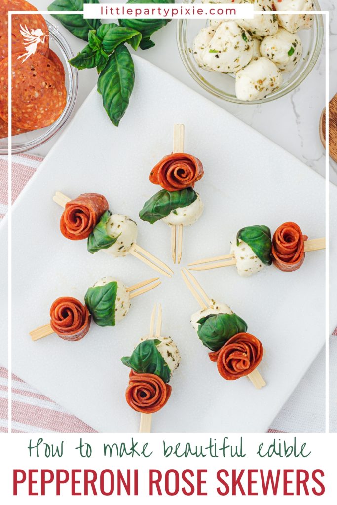 Pepperoni Rose Skewers
