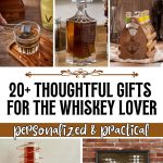collage of images showing whiskey related gifts