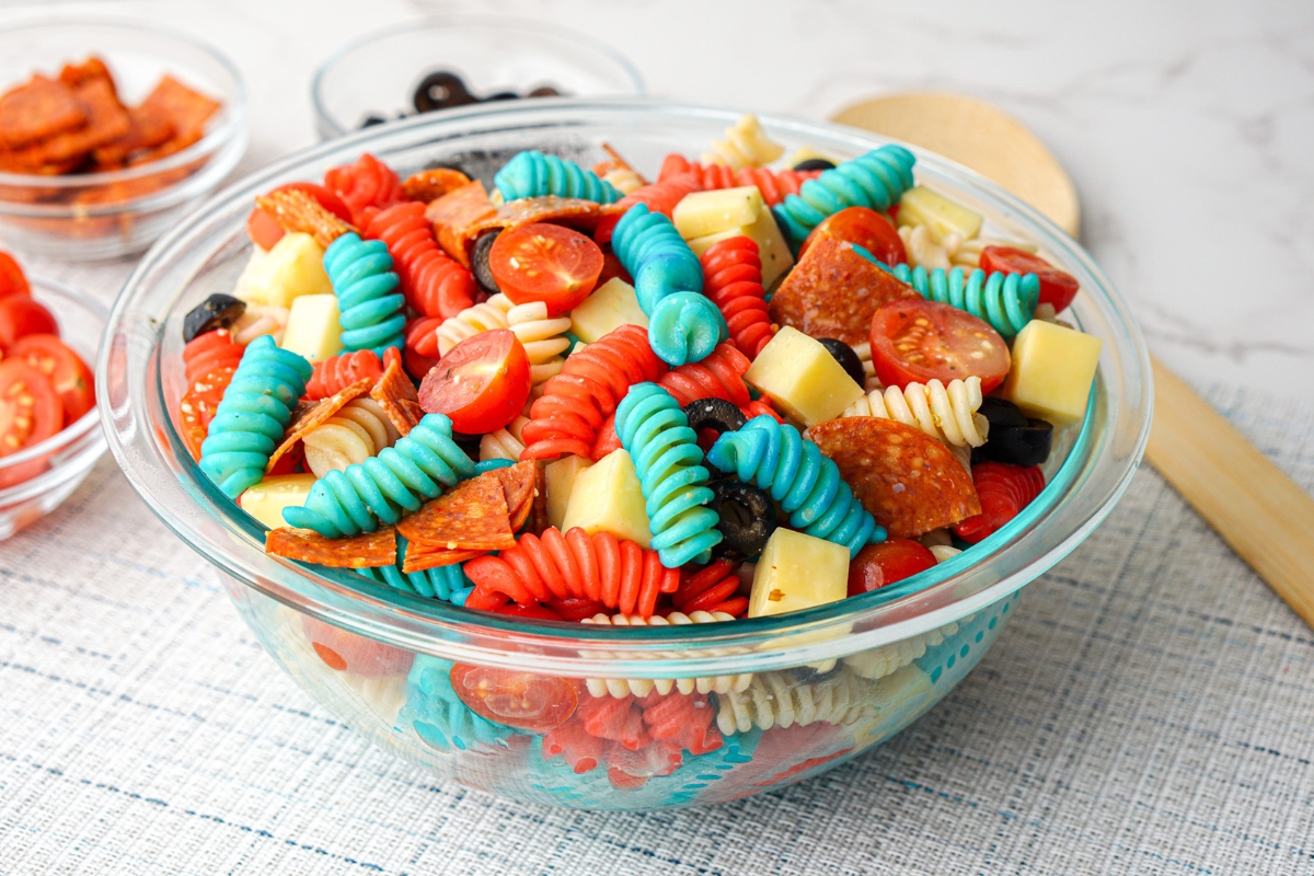 Red White Blue Pasta Salad