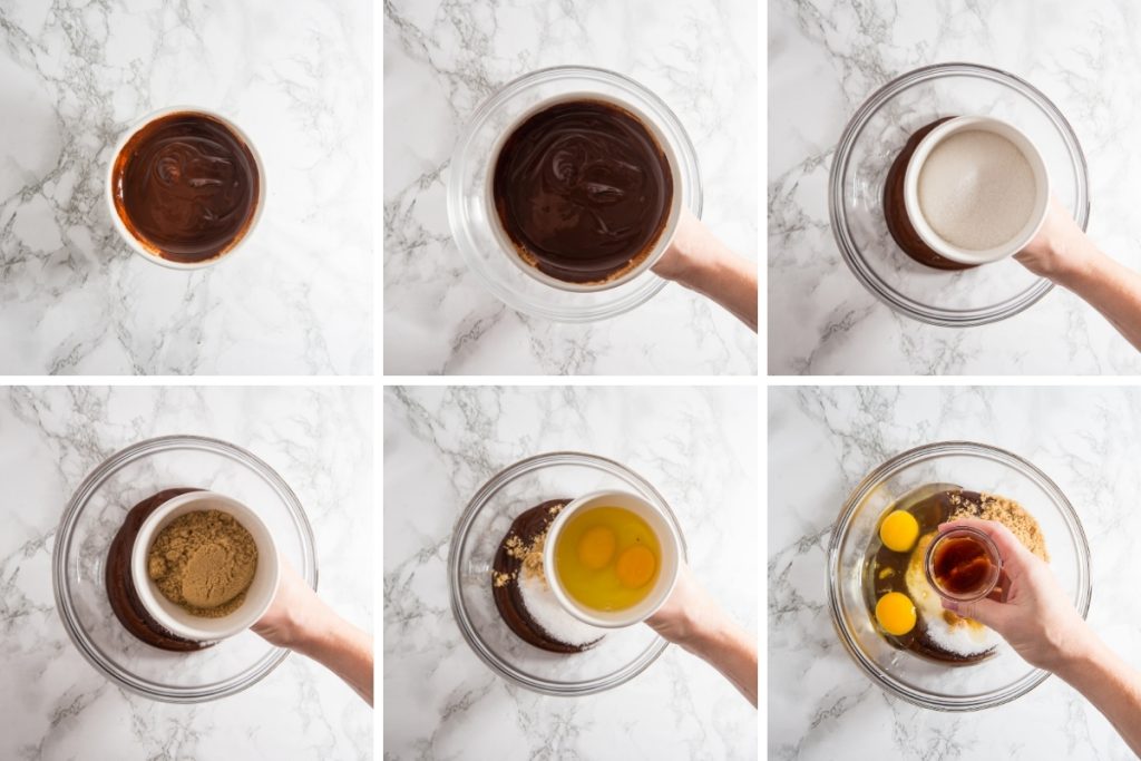 Process image for making brownie cookies