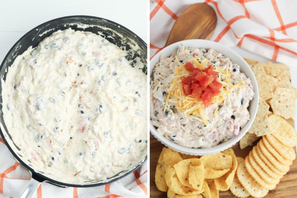 final process steps for making southwestern chicken dip