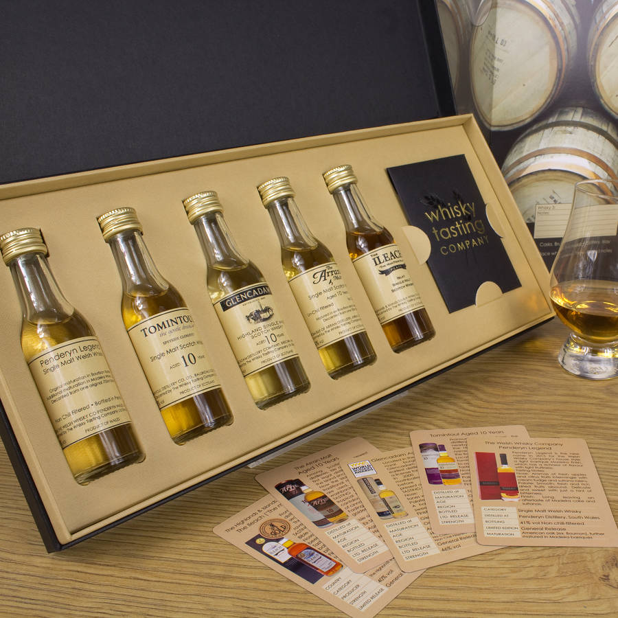 whiskey sample set from Not on the High Street