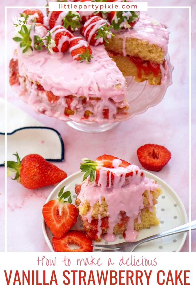 Vanilla Strawberry Cake