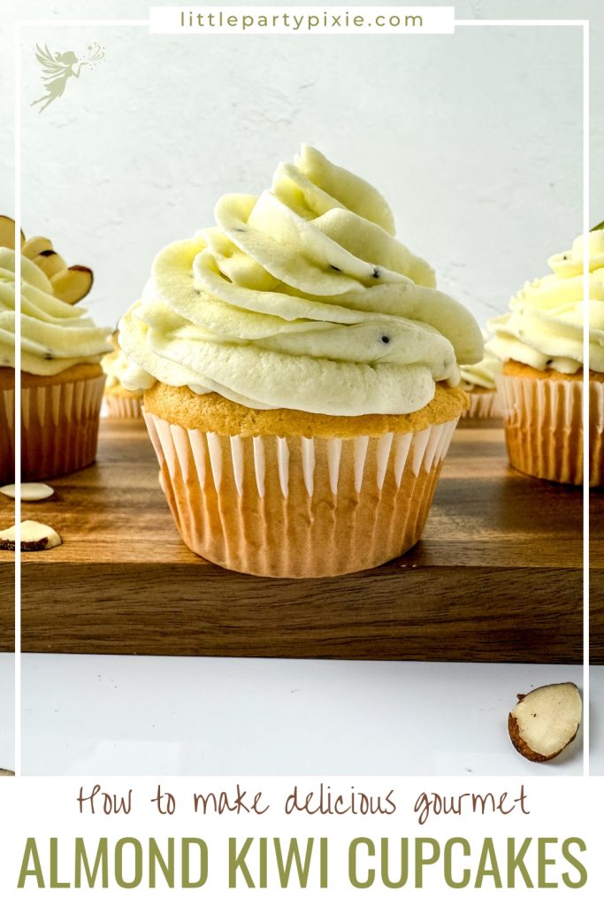 Almond Kiwi Cupcakes