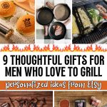 collage of images grilling gifts from etsy