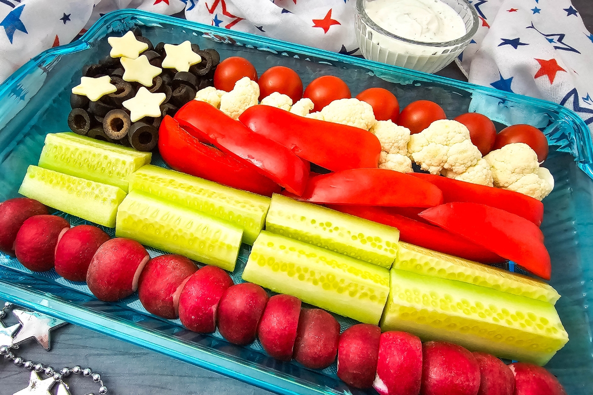 4th of July Patriotic Veggie Platter