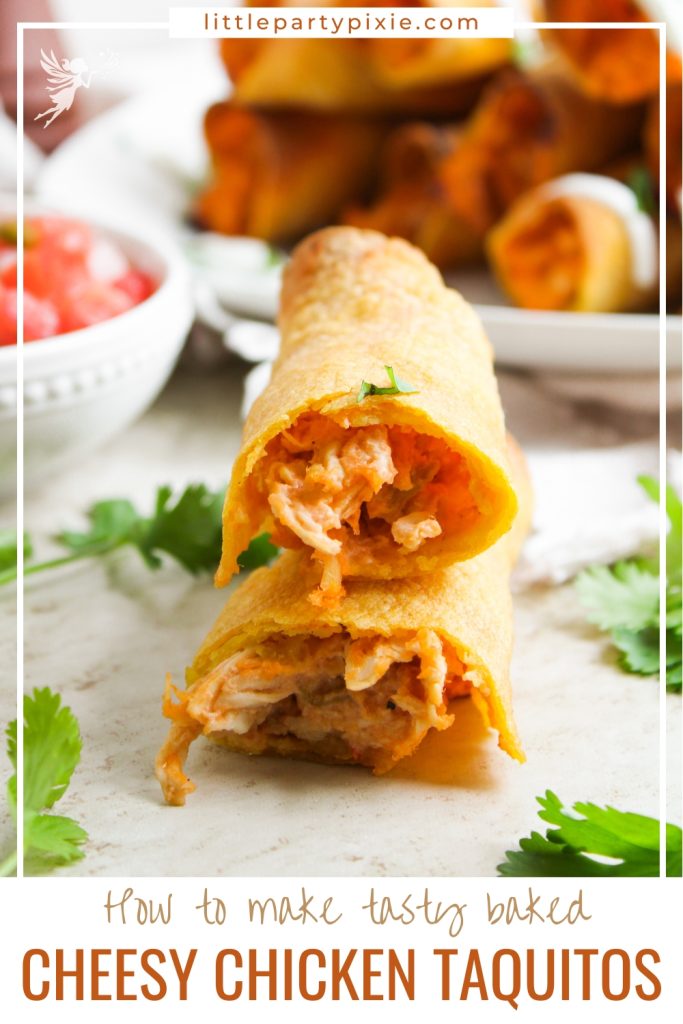 Baked Cheesy Chicken Taquitos