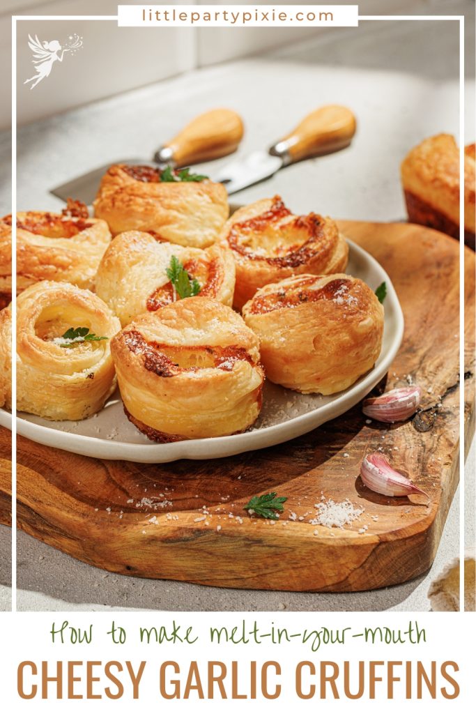 Cheesy Garlic Cruffins