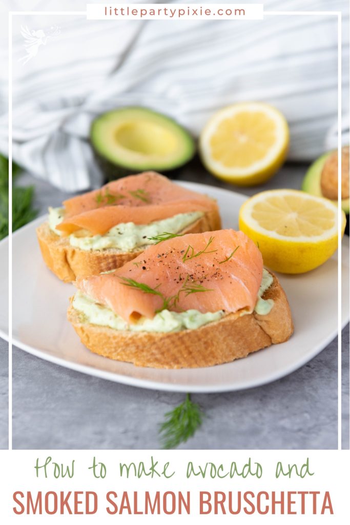 Smoked Salmon Avocado Bruschetta