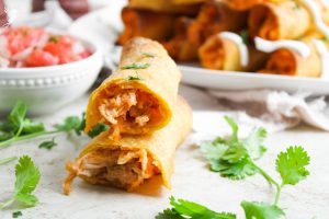Baked Cheesy Chicken Taquitos