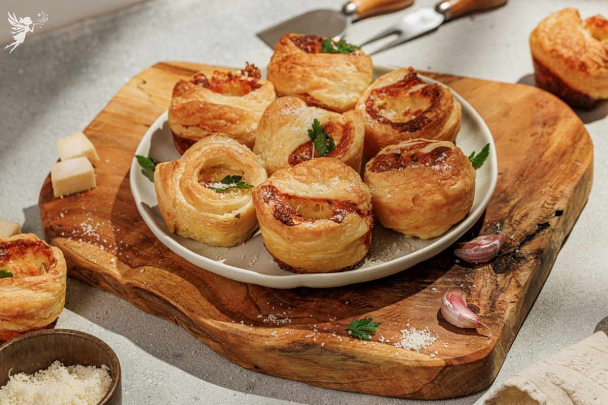 Cheesy Garlic Cruffins