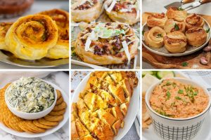 collage of appetizer dishes