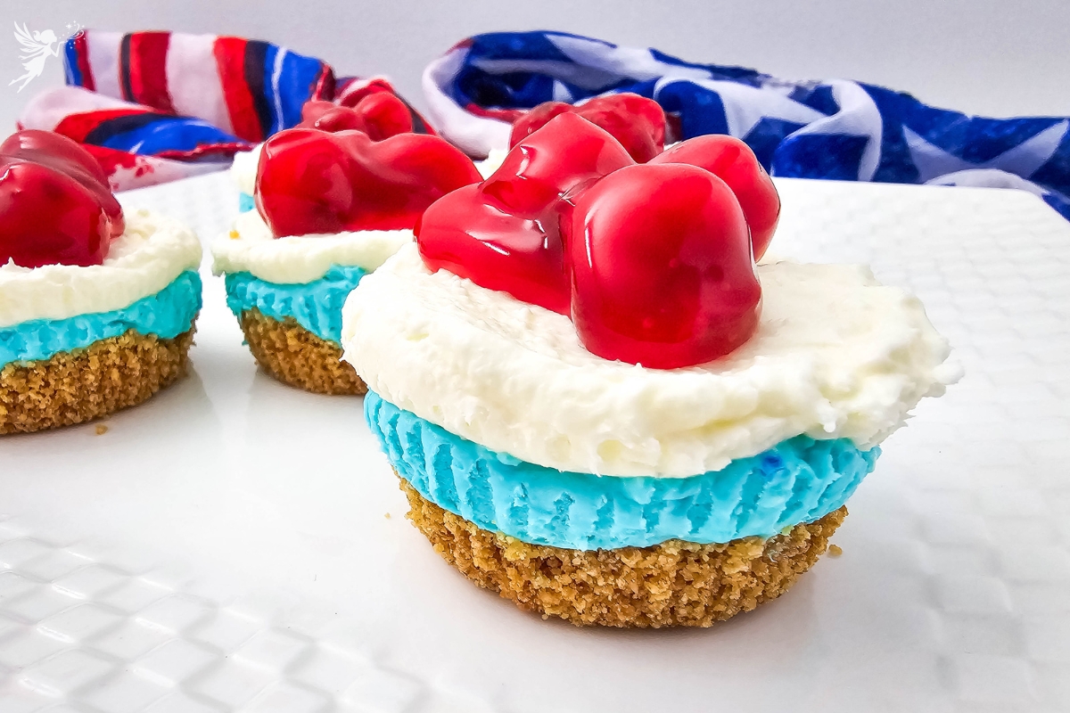 Red White and Blue Cheesecake Bites