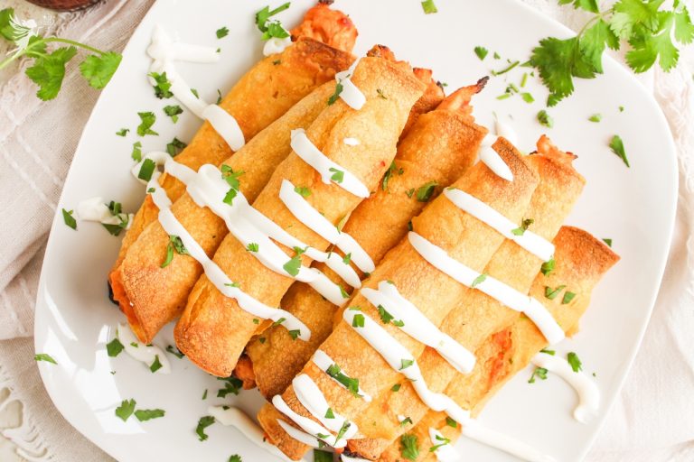 Baked Cheesy Chicken Taquitos