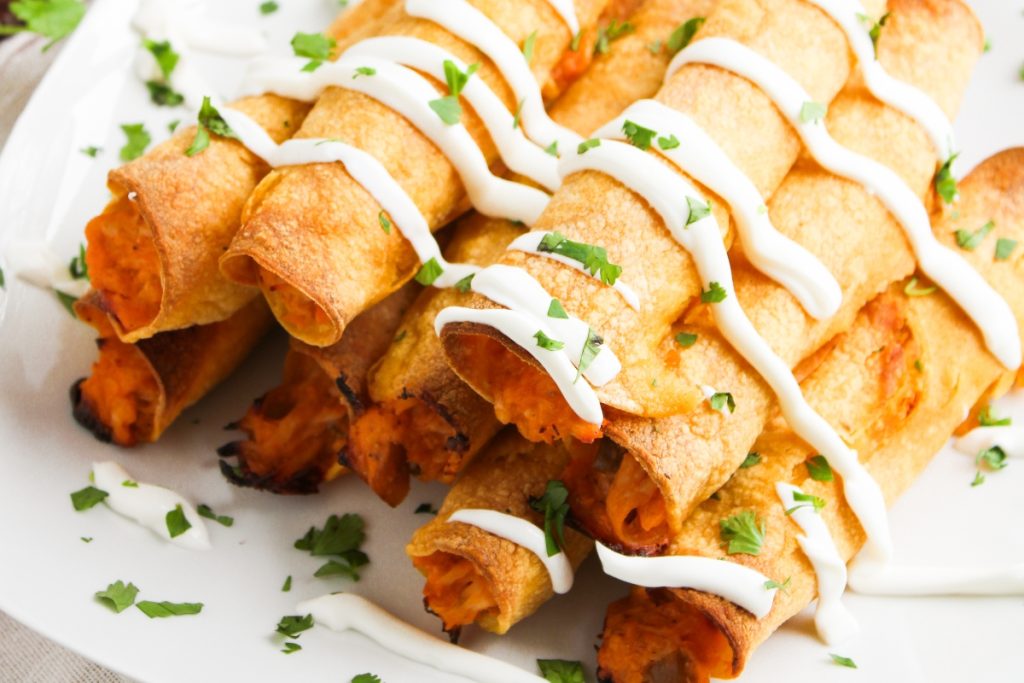 Baked Cheesy Chicken Taquitos