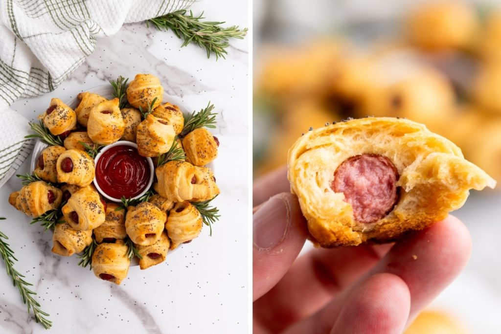 Process image for making Mini Pigs in Blankets