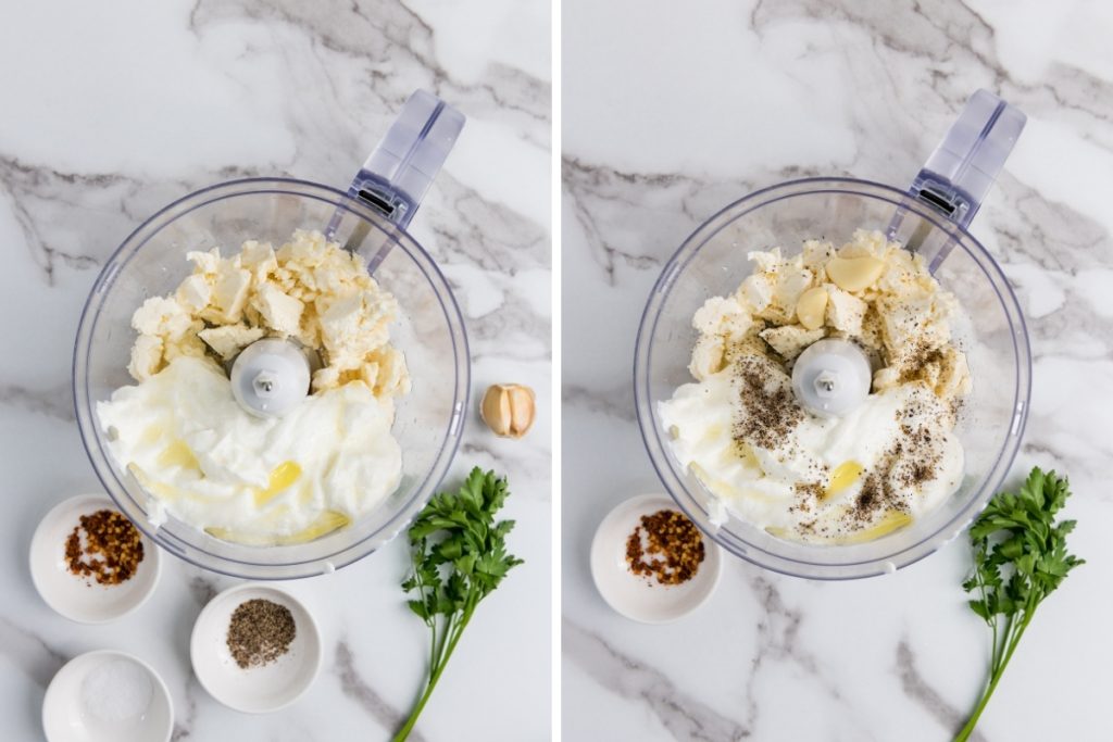 Process image for making Whipped Feta Dip