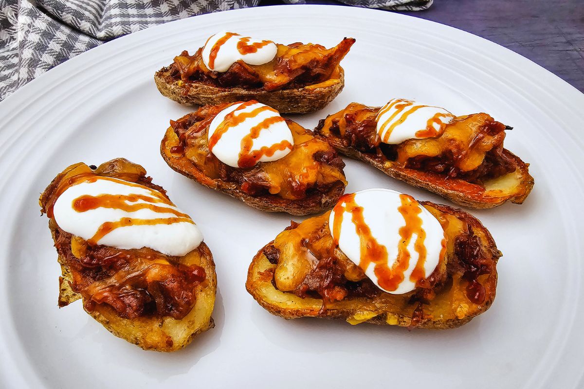 Pulled Pork Potato Skins
