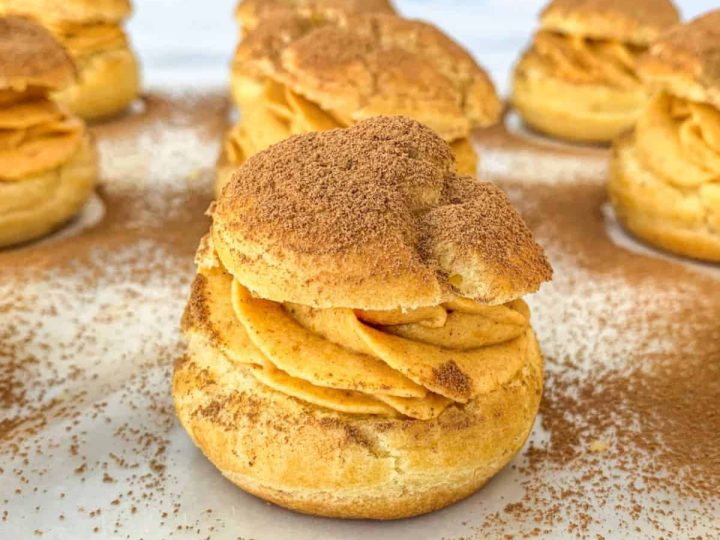 Pumpkin Tiramisu Cream Puffs