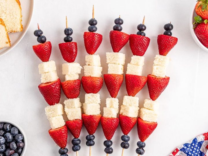 Berry and Pound Cake Skewers