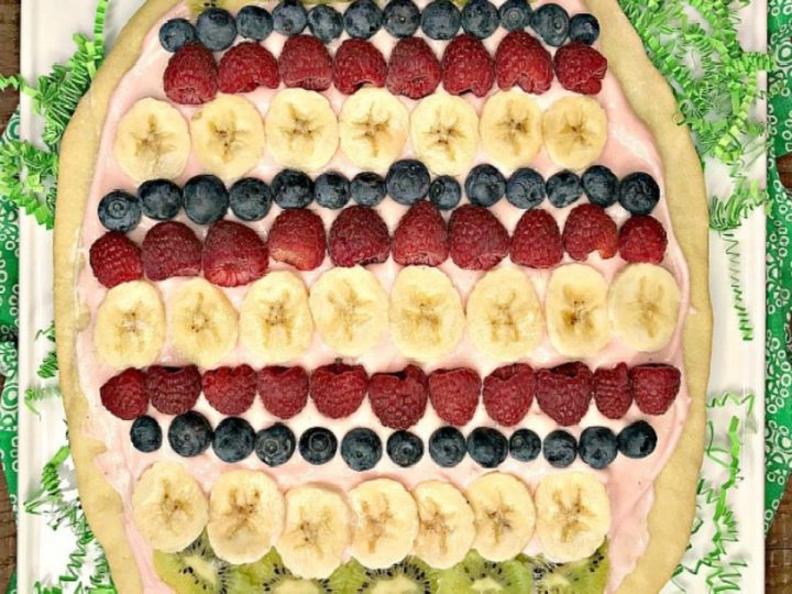 Pretty in Pink Easter Egg Fruit Pizza