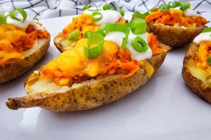 Buffalo Chicken Potato Skins