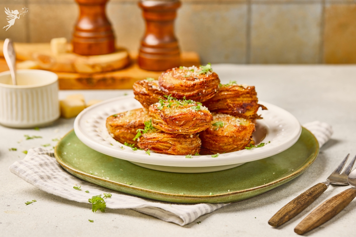 Parmesan Garlic Potato Stacks