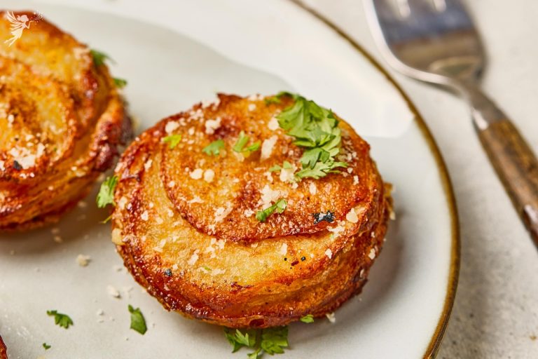 Parmesan Garlic Potato Stacks