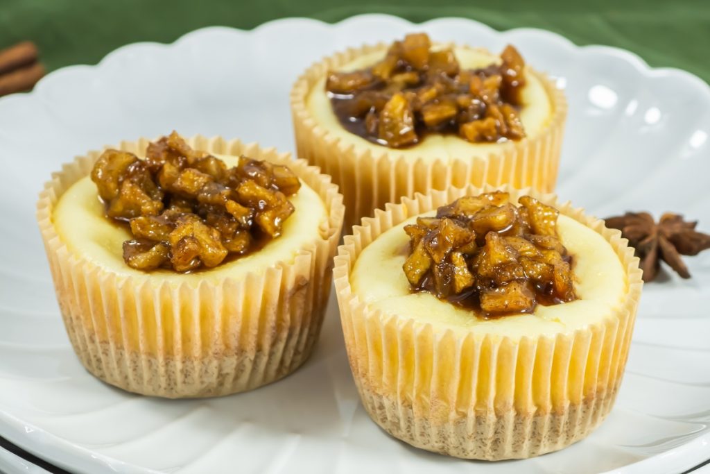 Caramel Apple Cheesecakes