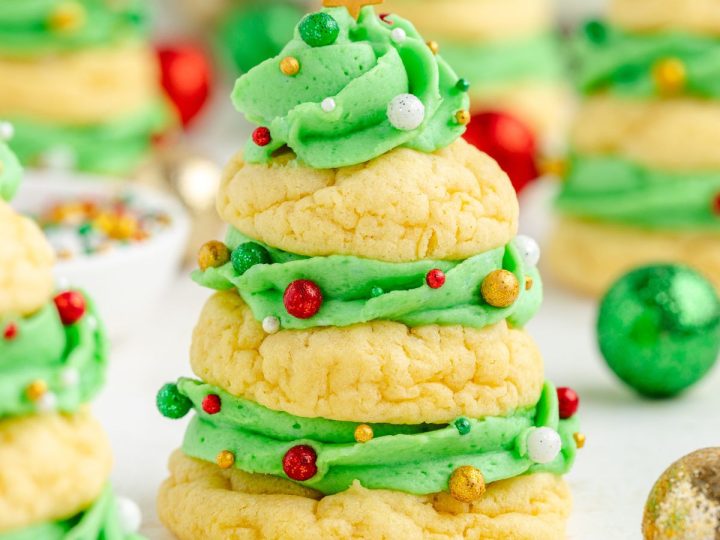 Stacked Christmas Tree Cookies