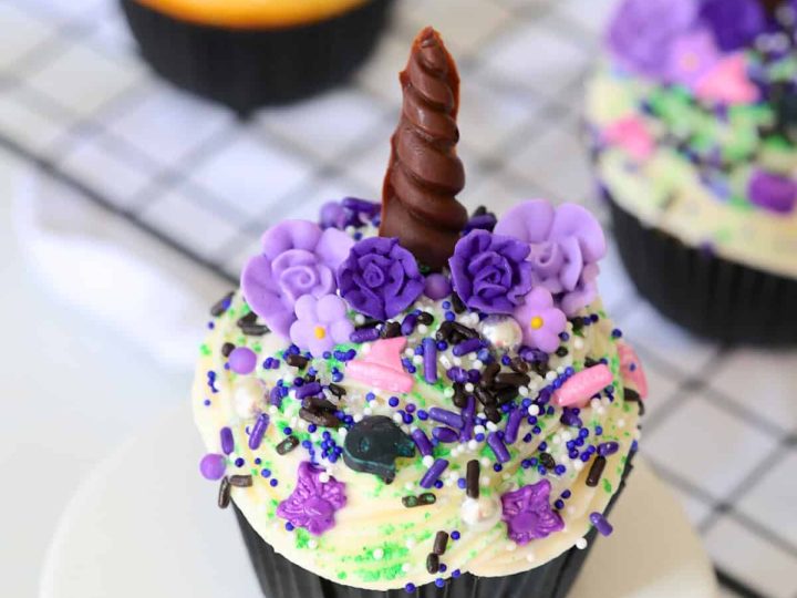 Halloween Unicorn Cupcakes
