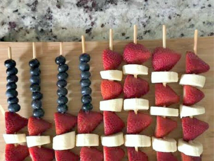 Patriotic Fruit Flag Kabobs