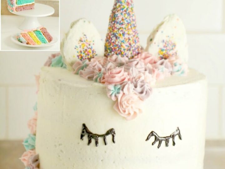 Rainbow Unicorn Cake