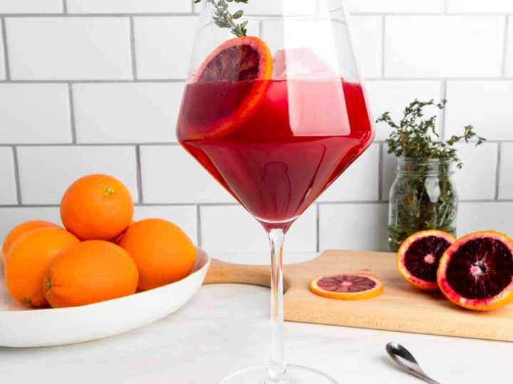 Sparkling Blood Orange Mocktail with Thyme