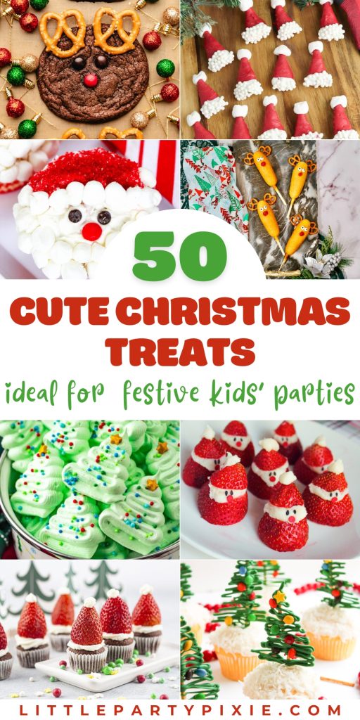 collage of images kids party treats