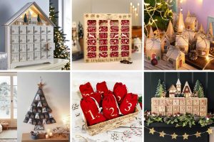 collage of Advent calendar designs