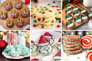 collage of christmas cookies