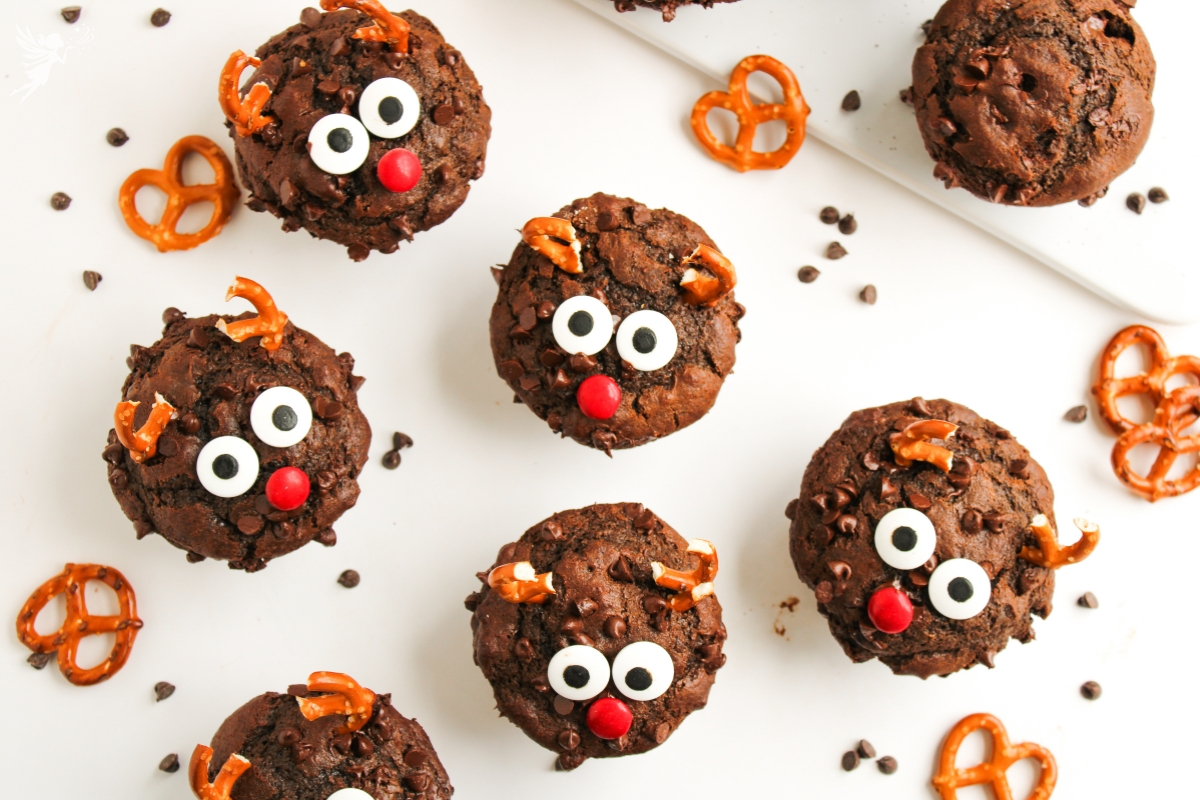 Easy Rudolph Choc Chip Muffins for a Fun Christmas Treat