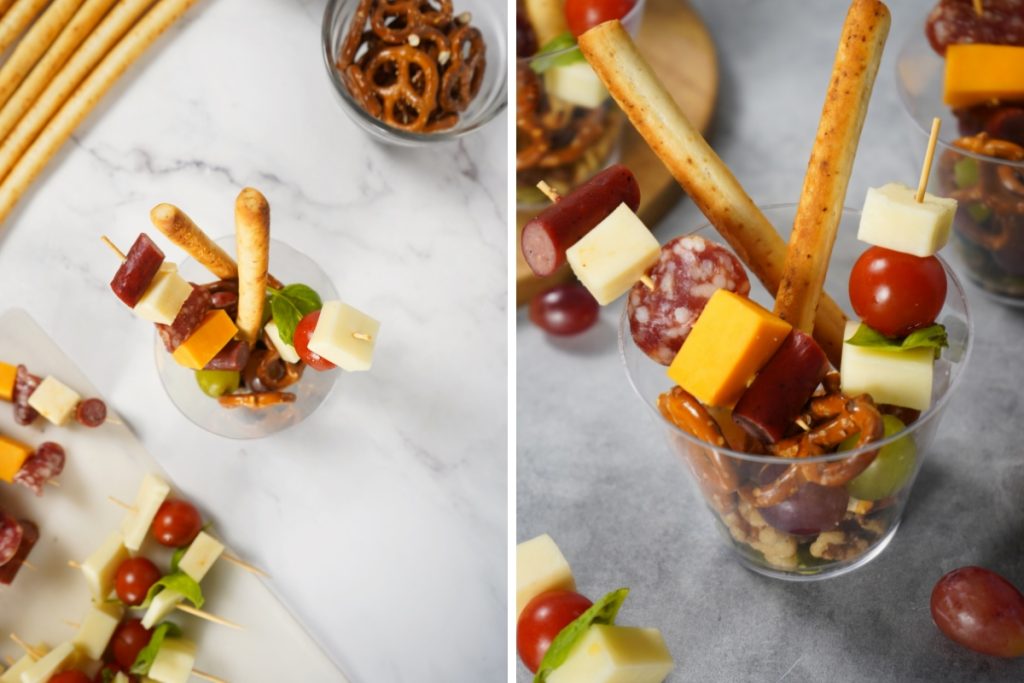 top view of an Individual Charcuterie Cup