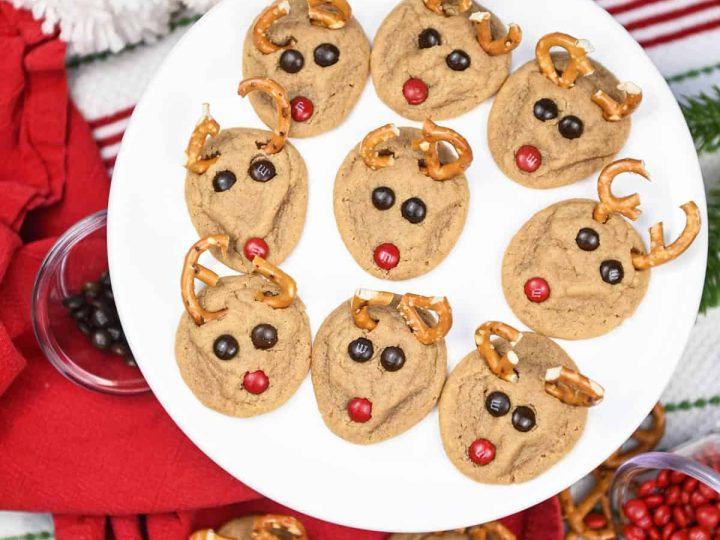 Peanut Butter Reindeer Cookies