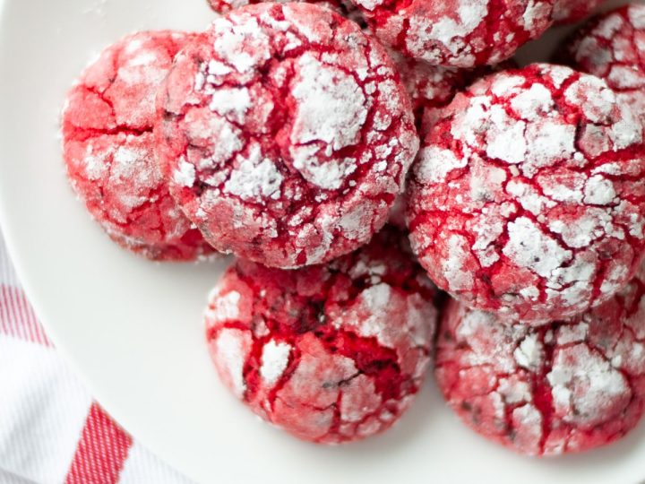 Chocolate Cherry Crinkle Cookies