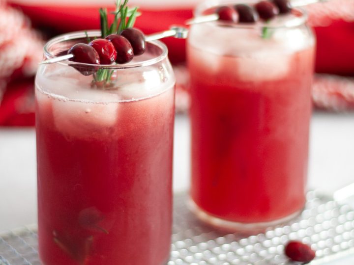 Cranberry Ginger Sparkler Mocktail